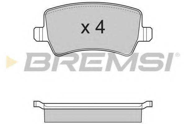 BREMSI 24496 Комплект гальмівних колодок, дискове гальмо