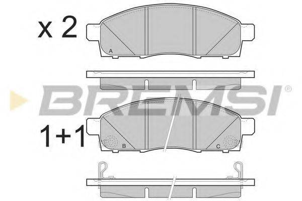 BREMSI BP3501 Комплект гальмівних колодок, дискове гальмо