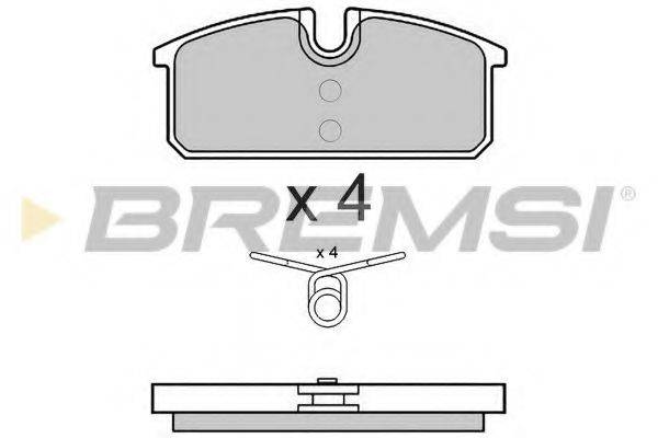 BREMSI 25595 Комплект гальмівних колодок, дискове гальмо