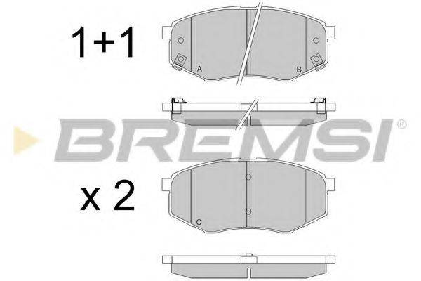 BREMSI 25188 Комплект гальмівних колодок, дискове гальмо