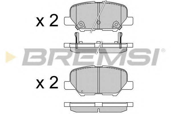 BREMSI BP3555 Комплект гальмівних колодок, дискове гальмо