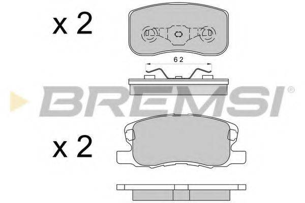 BREMSI 25310 Комплект гальмівних колодок, дискове гальмо