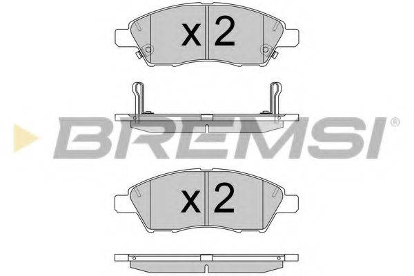 BREMSI BP3589 Комплект гальмівних колодок, дискове гальмо
