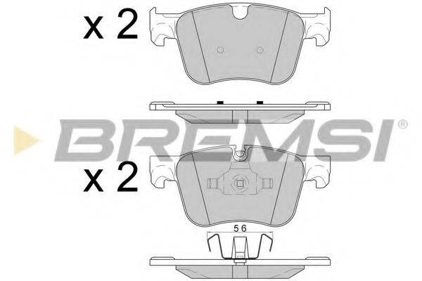 BREMSI BP3598 Комплект гальмівних колодок, дискове гальмо