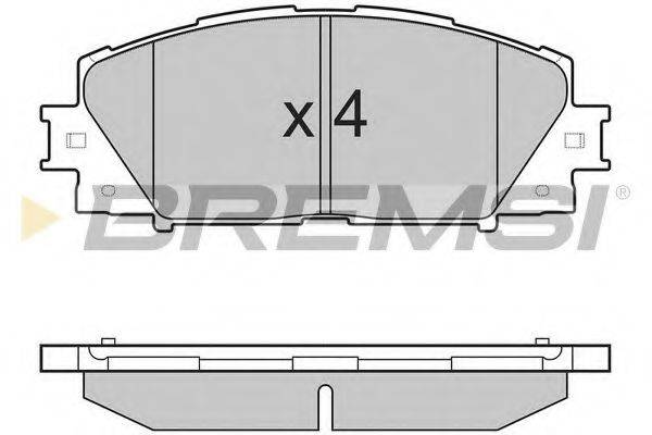 BREMSI BP3600 Комплект гальмівних колодок, дискове гальмо