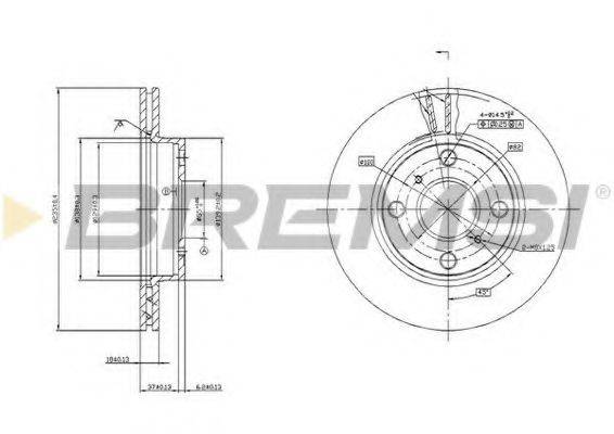 BREMSI DBB084V гальмівний диск