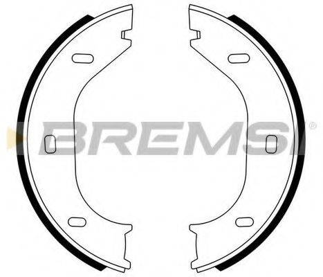 BREMSI 1018 Комплект гальмівних колодок, стоянкова гальмівна система