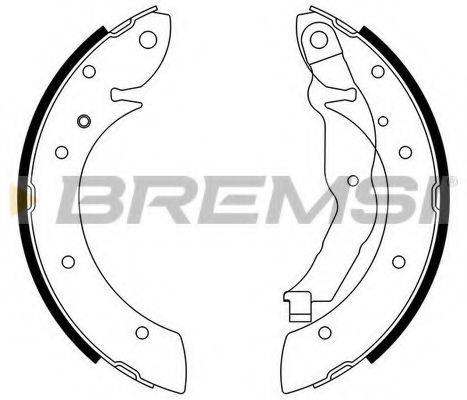 BREMSI 1400 Комплект гальмівних колодок