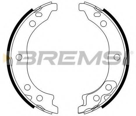 BREMSI 1512 Комплект гальмівних колодок, стоянкова гальмівна система