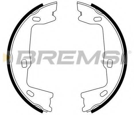 BREMSI 1239 Комплект гальмівних колодок, стоянкова гальмівна система