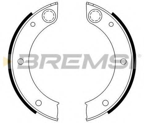 BREMSI 2396 Комплект гальмівних колодок, стоянкова гальмівна система