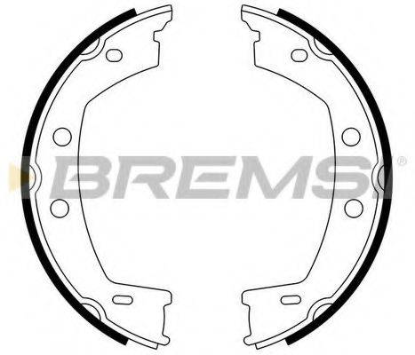 BREMSI GF0442 Комплект гальмівних колодок, стоянкова гальмівна система
