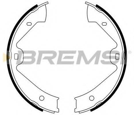 BREMSI 2562 Комплект гальмівних колодок, стоянкова гальмівна система