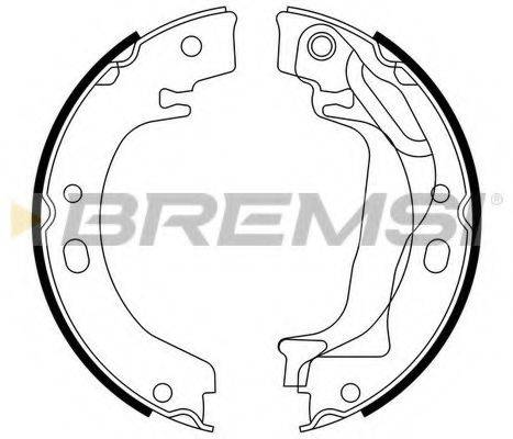 BREMSI 2970 Комплект гальмівних колодок, стоянкова гальмівна система