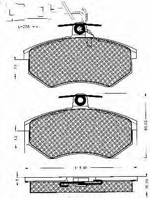 BSF 10257 Комплект гальмівних колодок, дискове гальмо