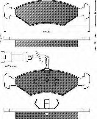 BSF 10273 Комплект гальмівних колодок, дискове гальмо