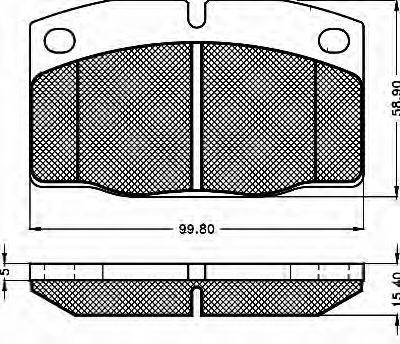 BSF 10280 Комплект гальмівних колодок, дискове гальмо