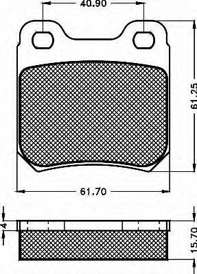 BSF 10474 Комплект гальмівних колодок, дискове гальмо
