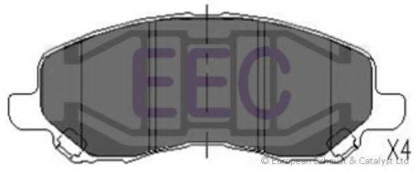 EEC BRP1376 Комплект гальмівних колодок, дискове гальмо