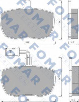 FOMAR FRICTION FO437881 Комплект гальмівних колодок, дискове гальмо