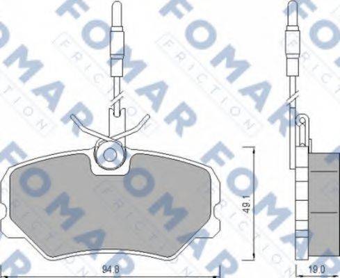 FOMAR FRICTION FO492281 Комплект гальмівних колодок, дискове гальмо