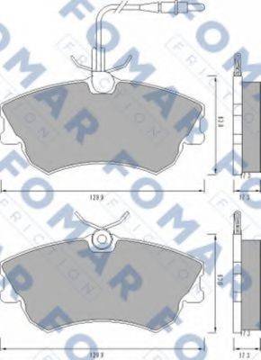 FOMAR FRICTION FO677781 Комплект гальмівних колодок, дискове гальмо