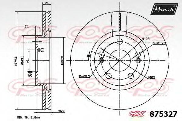 MAXTECH 8753270000 гальмівний диск