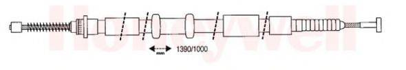 METZGER 1651.1 Трос, стоянкова гальмівна система