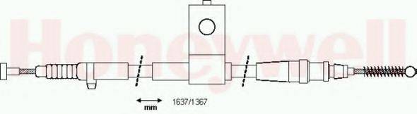 NISSAN 365309C104 Трос, стоянкова гальмівна система