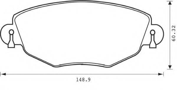 BENDIX 573013B Комплект гальмівних колодок, дискове гальмо