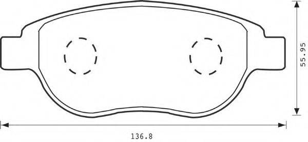 BENDIX 573031B Комплект гальмівних колодок, дискове гальмо