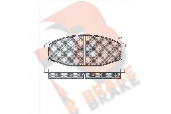 R BRAKE RB0315 Комплект гальмівних колодок, дискове гальмо