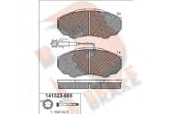 R BRAKE 23859 Комплект гальмівних колодок, дискове гальмо