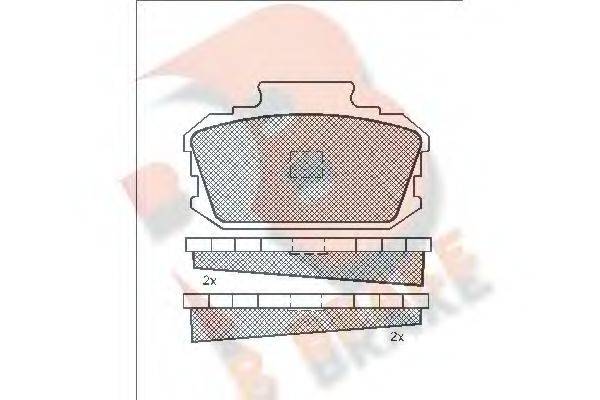 R BRAKE 20219 Комплект гальмівних колодок, дискове гальмо