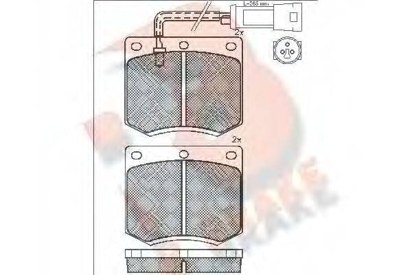 R BRAKE 20793 Комплект гальмівних колодок, дискове гальмо