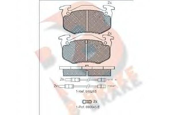R BRAKE RB0417066 Комплект гальмівних колодок, дискове гальмо