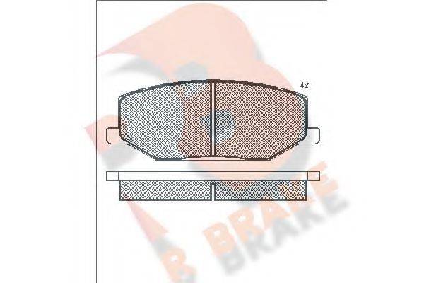 R BRAKE 21142 Комплект гальмівних колодок, дискове гальмо