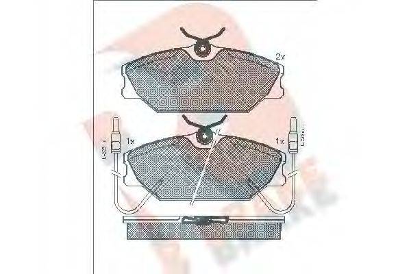 R BRAKE 20918 Комплект гальмівних колодок, дискове гальмо