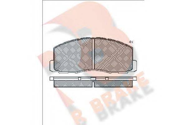 R BRAKE 20955 Комплект гальмівних колодок, дискове гальмо