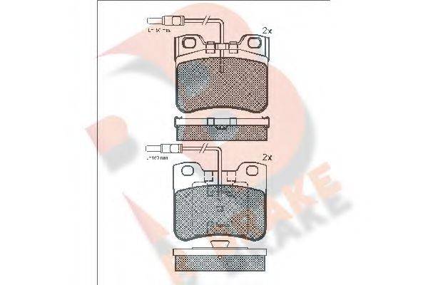 R BRAKE 20211 Комплект гальмівних колодок, дискове гальмо