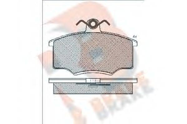 R BRAKE 20963 Комплект гальмівних колодок, дискове гальмо