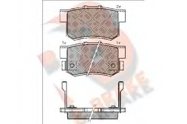R BRAKE 23652 Комплект гальмівних колодок, дискове гальмо