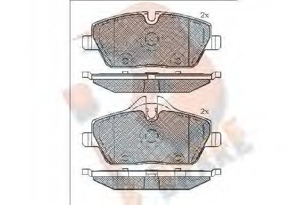 R BRAKE RB1662 Комплект гальмівних колодок, дискове гальмо