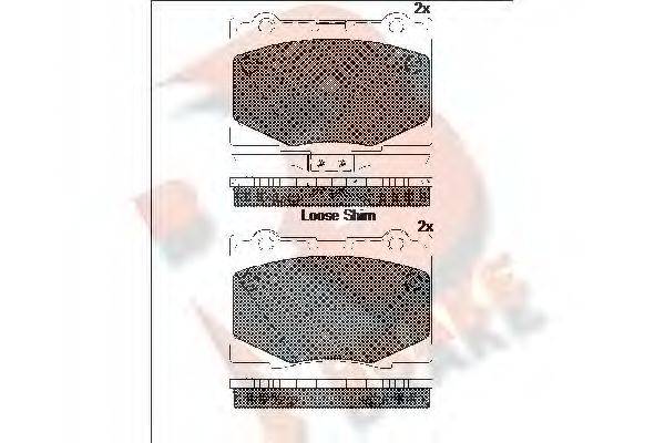 R BRAKE 25118 Комплект гальмівних колодок, дискове гальмо