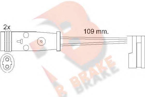 R BRAKE 22101 Сигналізатор, знос гальмівних колодок