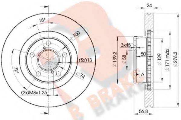 R BRAKE 78RBD20033