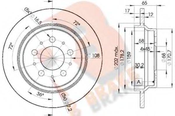 R BRAKE 78RBD11674