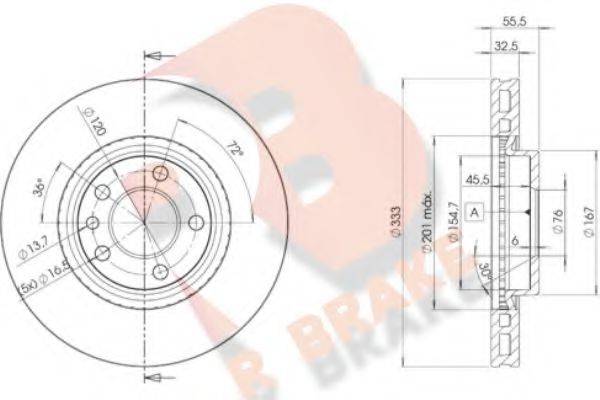 R BRAKE 78RBD23020 гальмівний диск