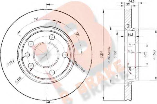 R BRAKE 78RBD23021