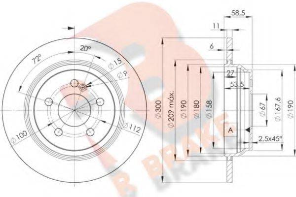 R BRAKE 78RBD23055